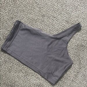 Adidas Charcoal One-Shoulder Top